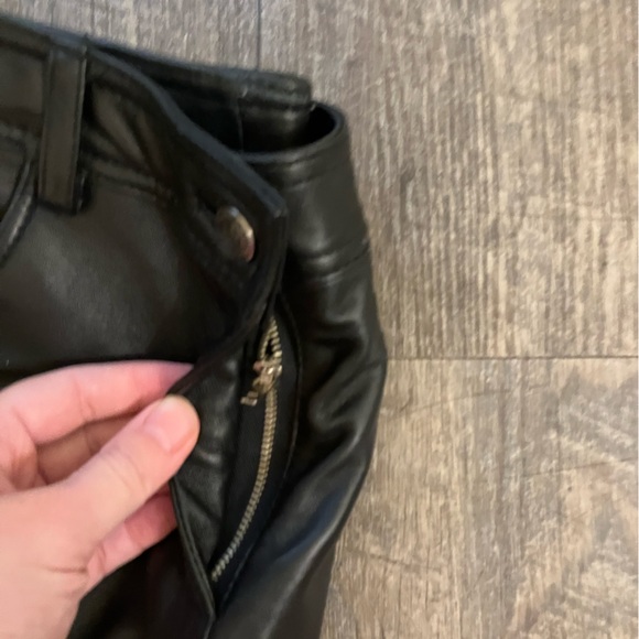 Vintage Leather Cut Off Shorts by Rampage - Picture 6 of 13